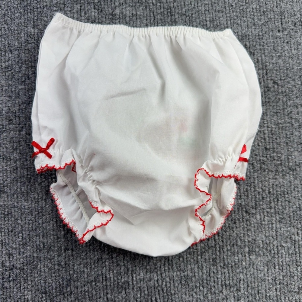 VTG Alexis Diaper Cover Panty Girls 12-18 Months White My 1st Christmas USA